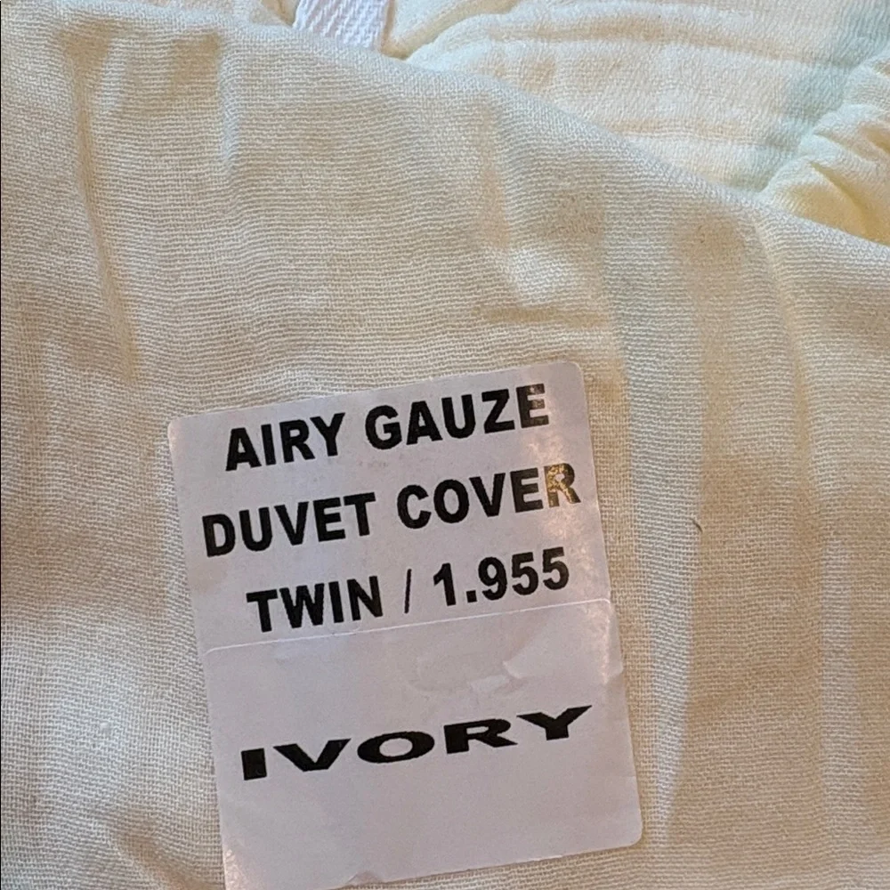 QUINCE Organic Airy Gauze Duvet Cover Twin Ivory